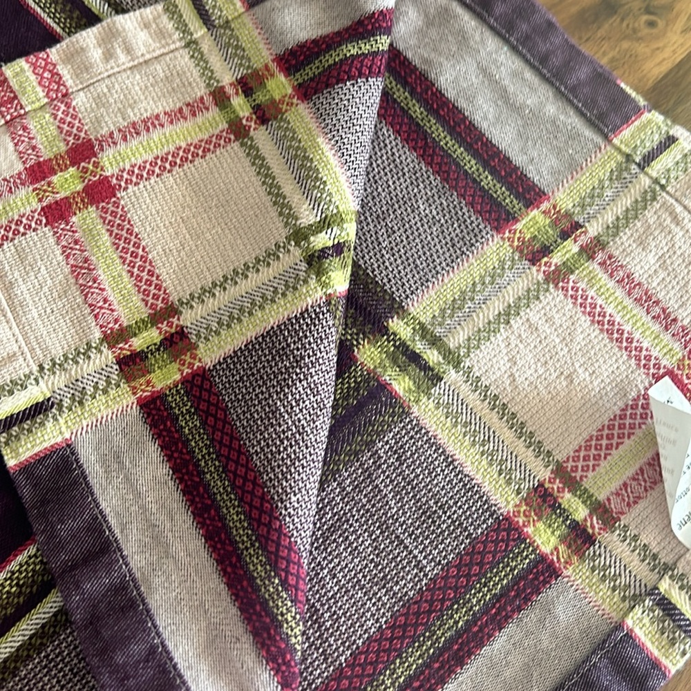 Anne De Solene Cotton Vintage Purple Pink Rectangular Fruit Print Table Cloth - Picture 14 of 17